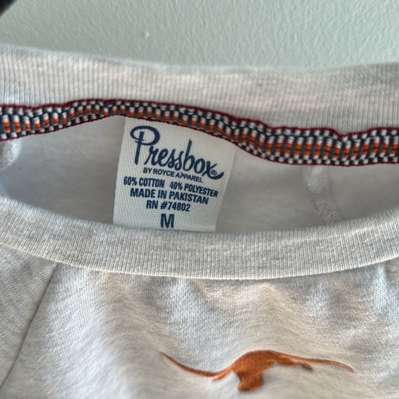 Embroidered Texas Longhorn, gray sweater - Picture 4 of 5